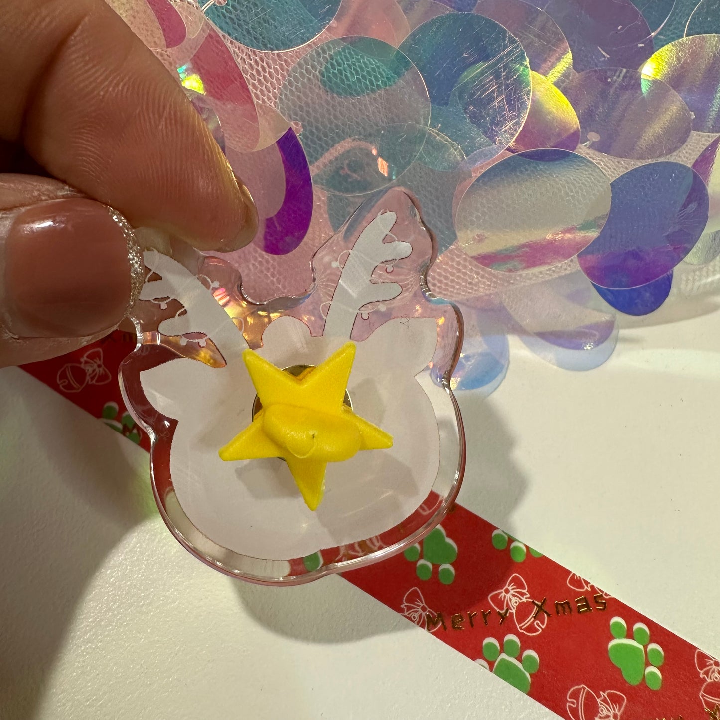 Oh Deer Cute Acrylic Epoxy Pin