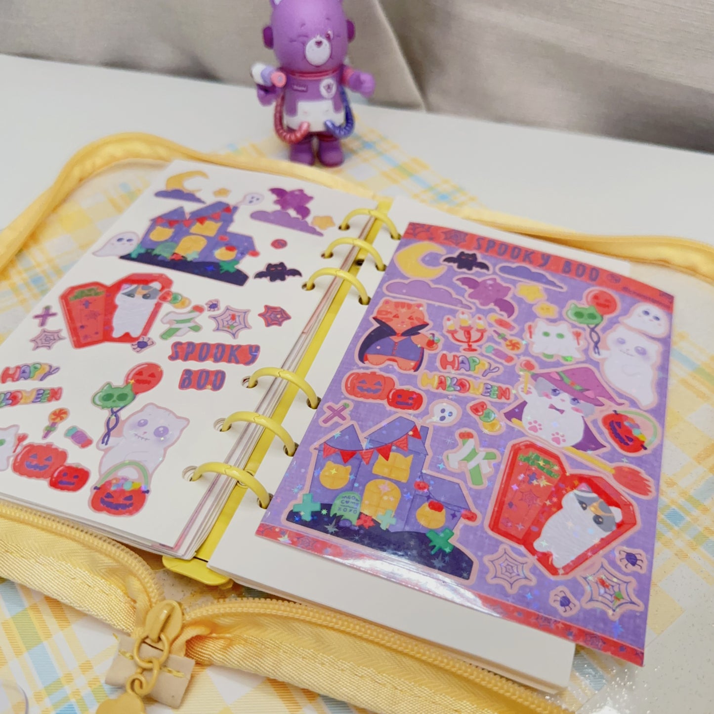 Spooky Boo! | Halloween Cat Sticker Sheet | Bullet Journal, Planner, Scrapbook, Water Bottle, Laptop Decal | Hand Drawn