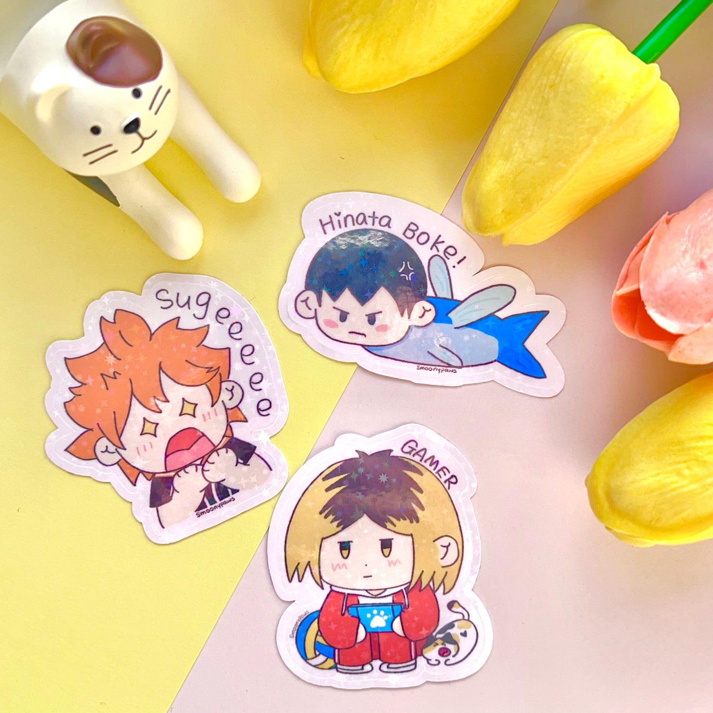 Haikyu Series | Cute Anime Sticker Flake | Laptop, Water Bottle Decal, Bullet Journal, Scrapbook, Planners, Manga Sticker