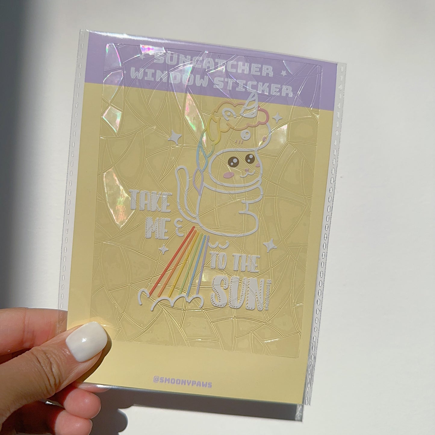 Take Me To The Sun Cute Cat Sun Catcher