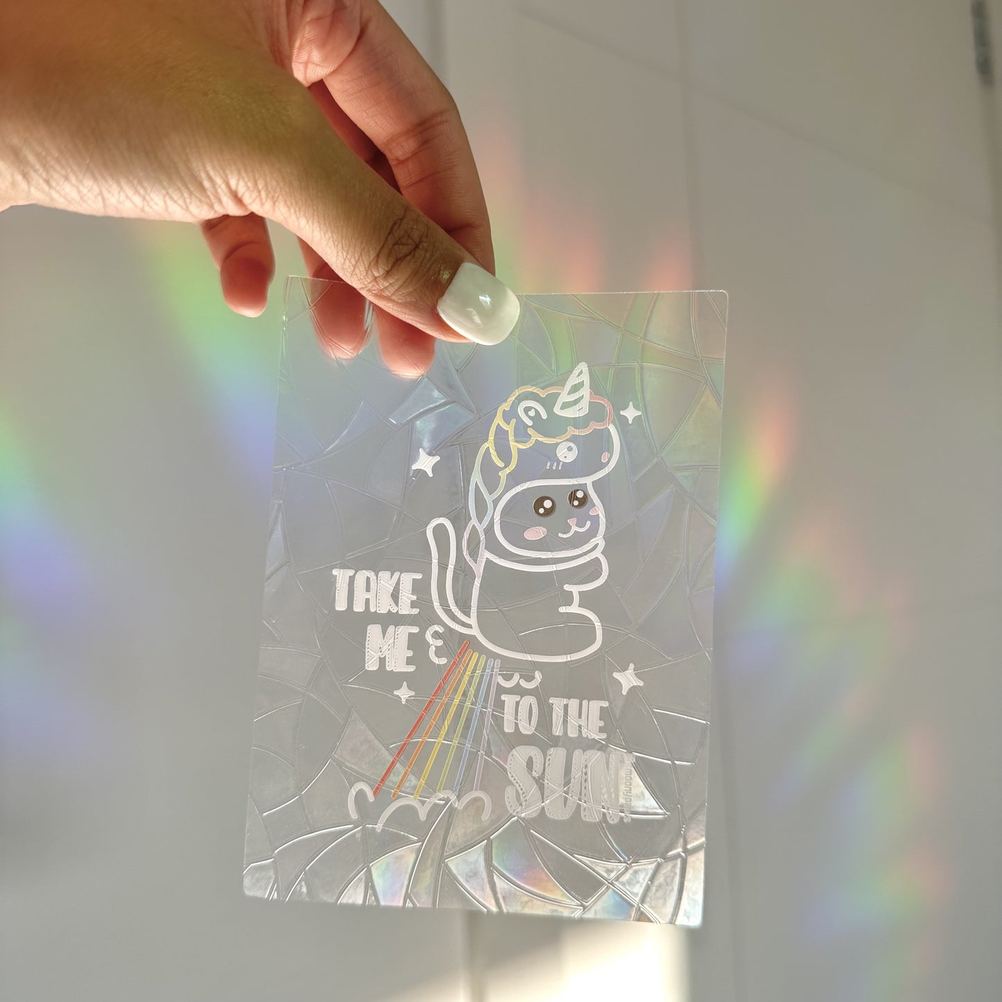 Take Me To The Sun Cute Cat Sun Catcher