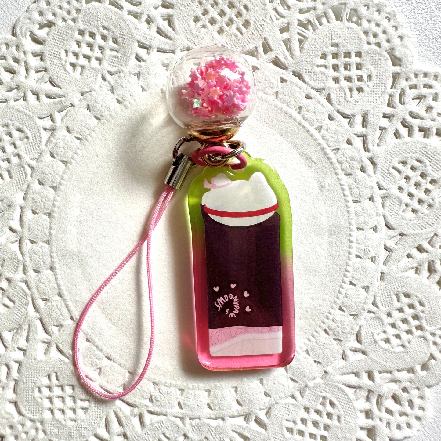 Cat-Shaped Acrylic Keychain | Cute Cat Keychain | Kawaii acrylic charm, Aesthetic accessories, Double Sided, Animal Keyring