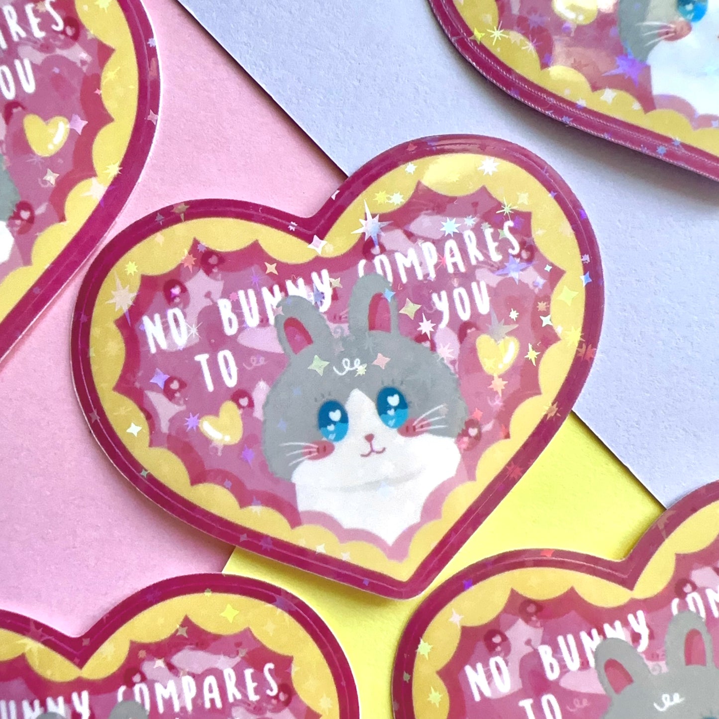 No Bunny Compares To You | Cute Cat Sticker Flake | Laptop, Water Bottle Decal, Bullet Journal, Scrapbook, Planners, Animal Sticker
