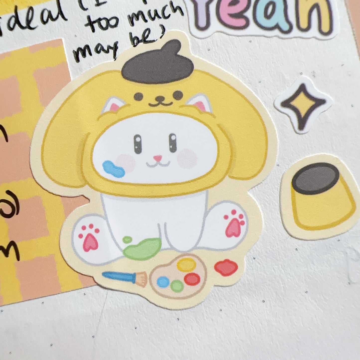 Sanrio | Cute Cat Sticker Sheet | Bullet Journal, Planner, Scrapbook, Water Bottle, Laptop Decal, Fan Art