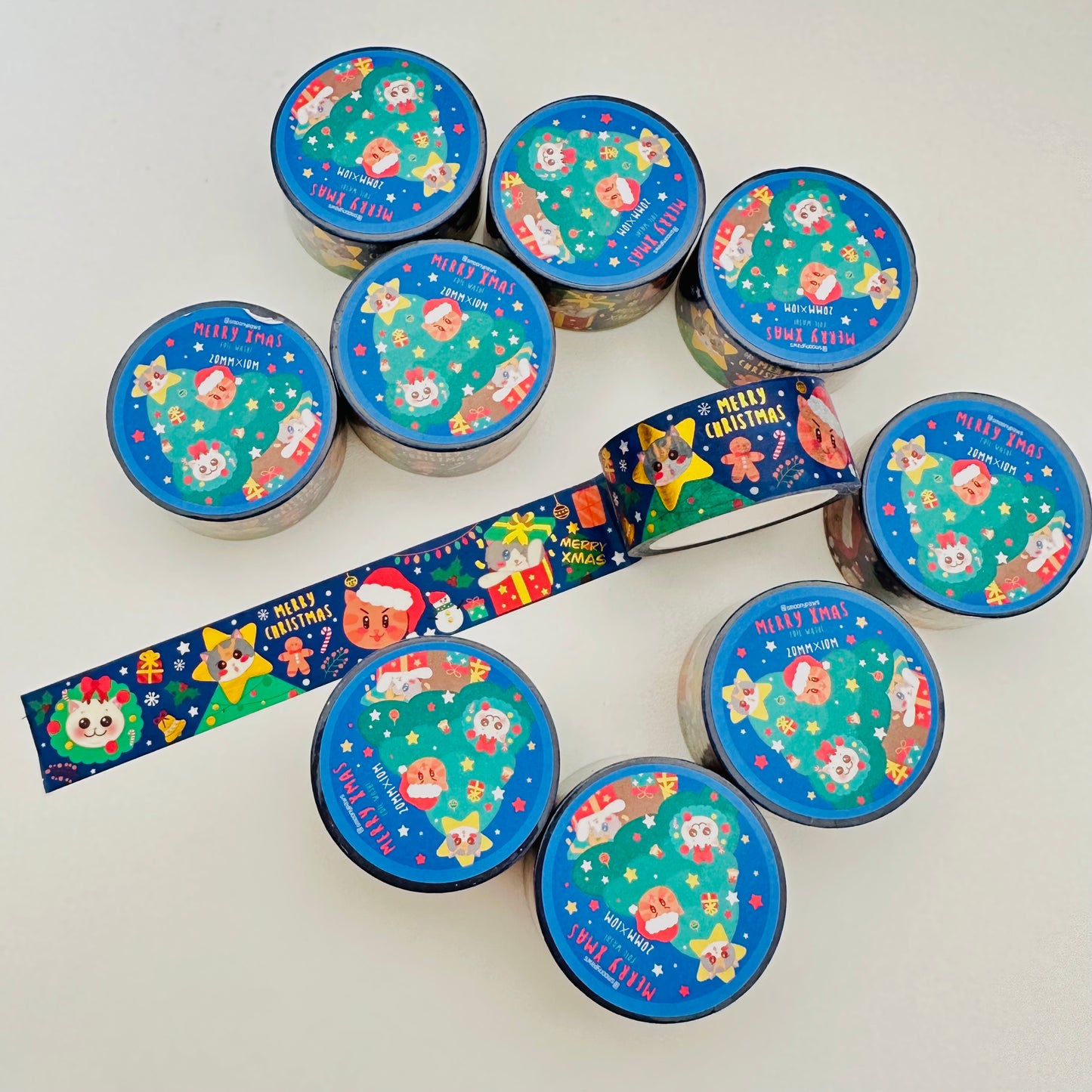 Merry Xmas Cute Cat Washi Tape