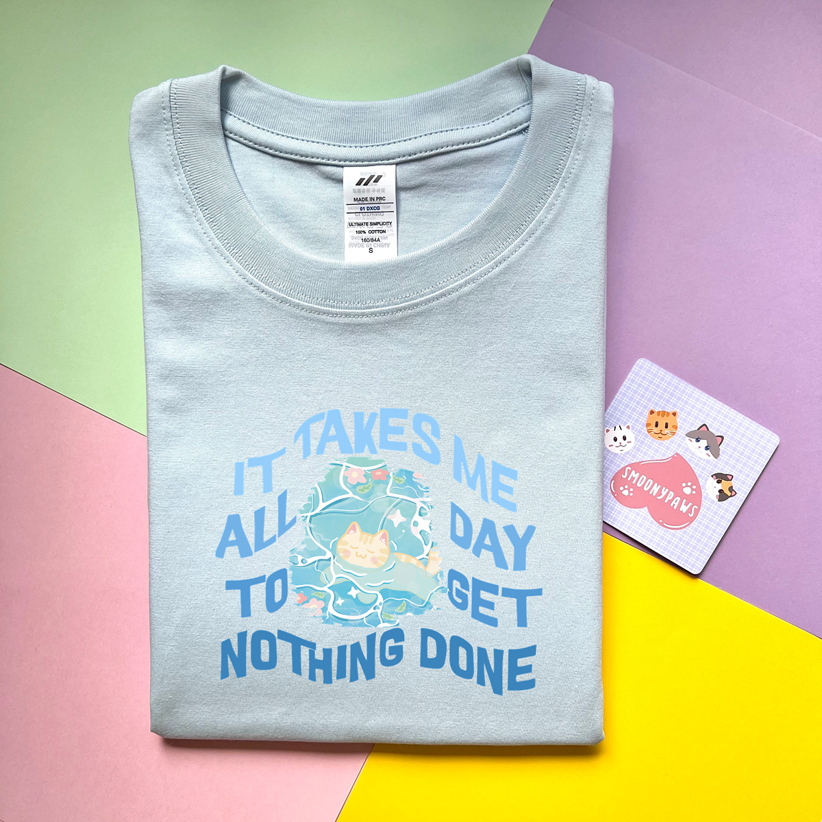 Chilling Day Unisex Funny Cute Graphic Cat Meme T-shirt, Unhinged Cozy Style Shirt, Perfect Gift for Cat Lovers, Funny Cat Lover Shirt