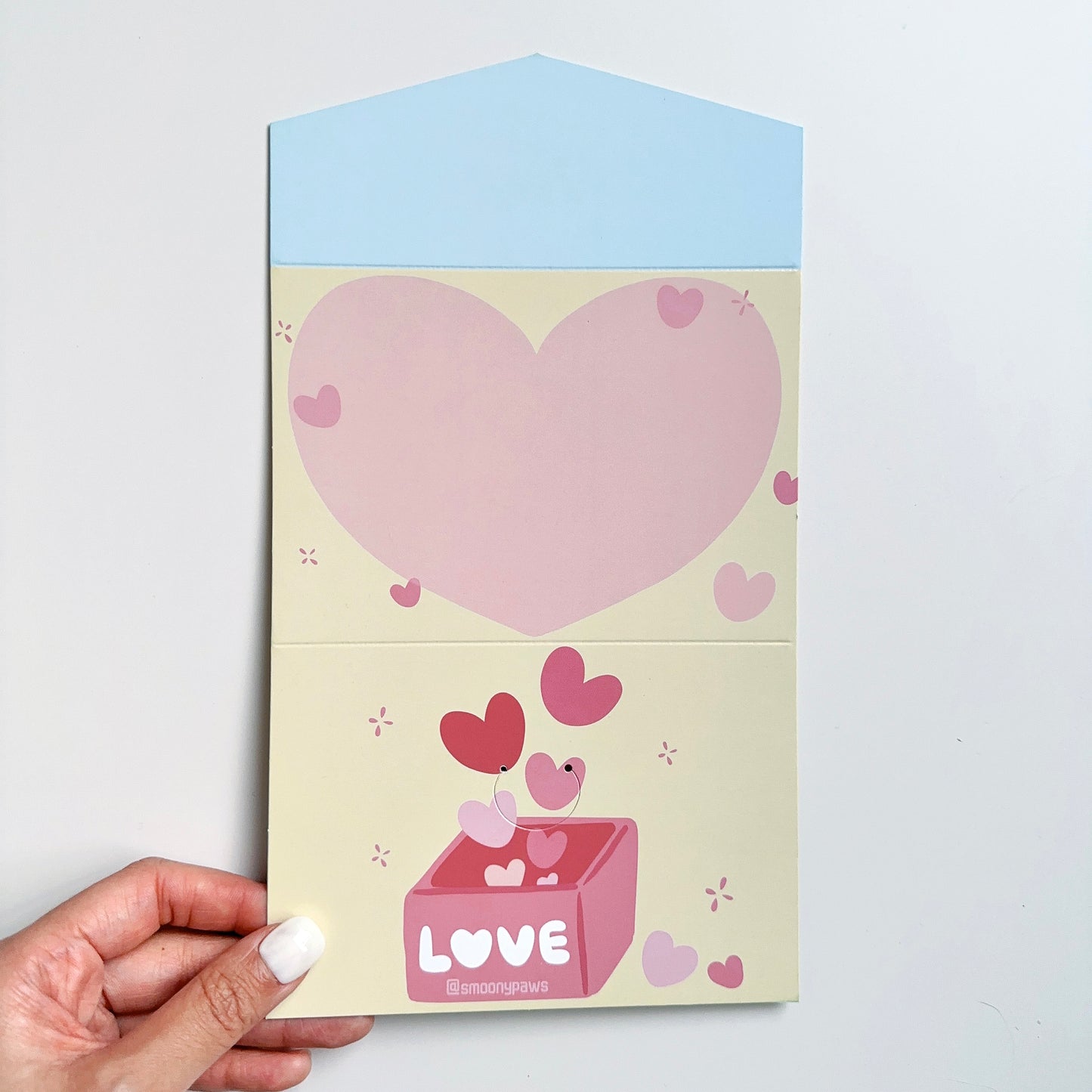 U R My Favourite Human - Cat Envelope Shaped Greeting Card