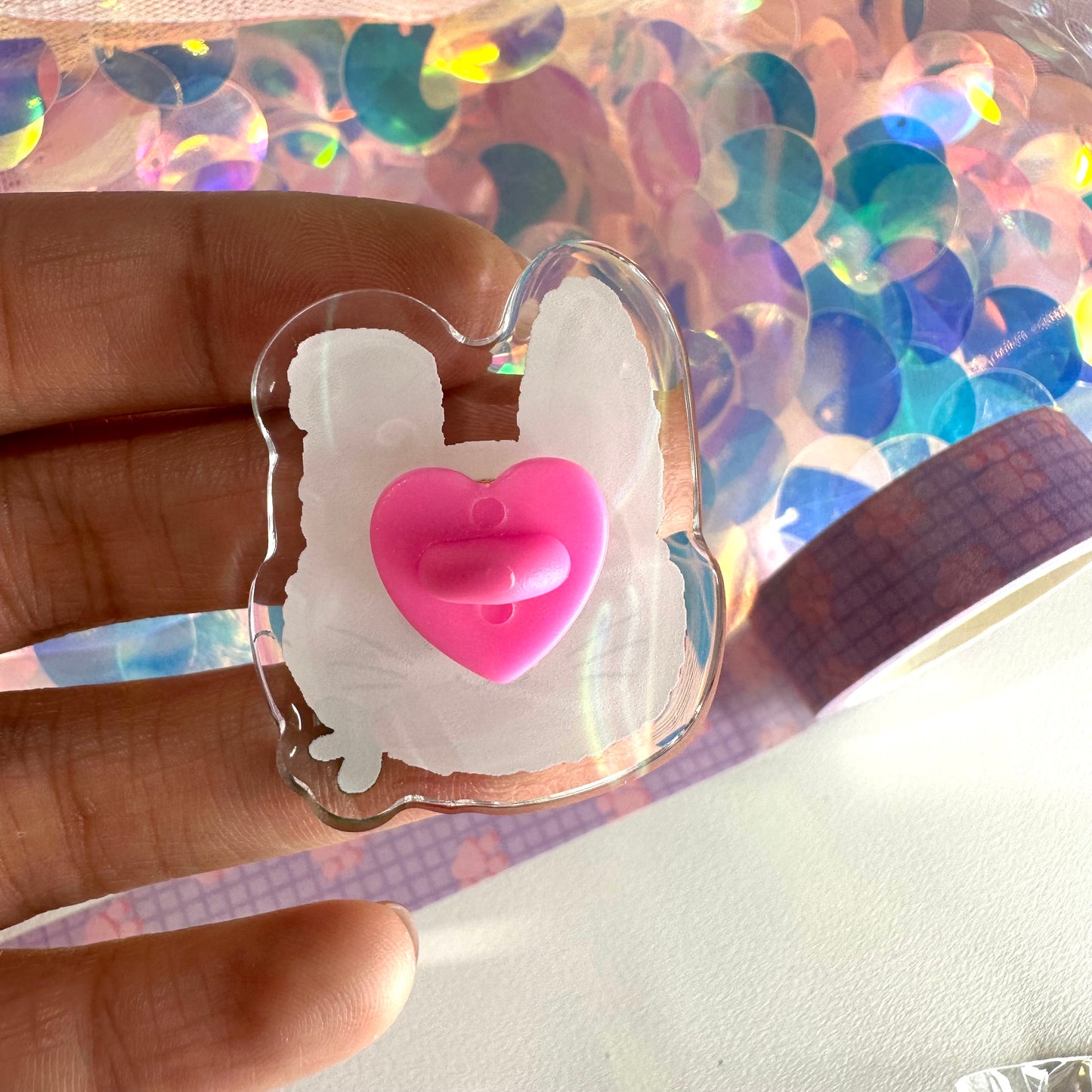 Rabbit Acrylic Epoxy Pin
