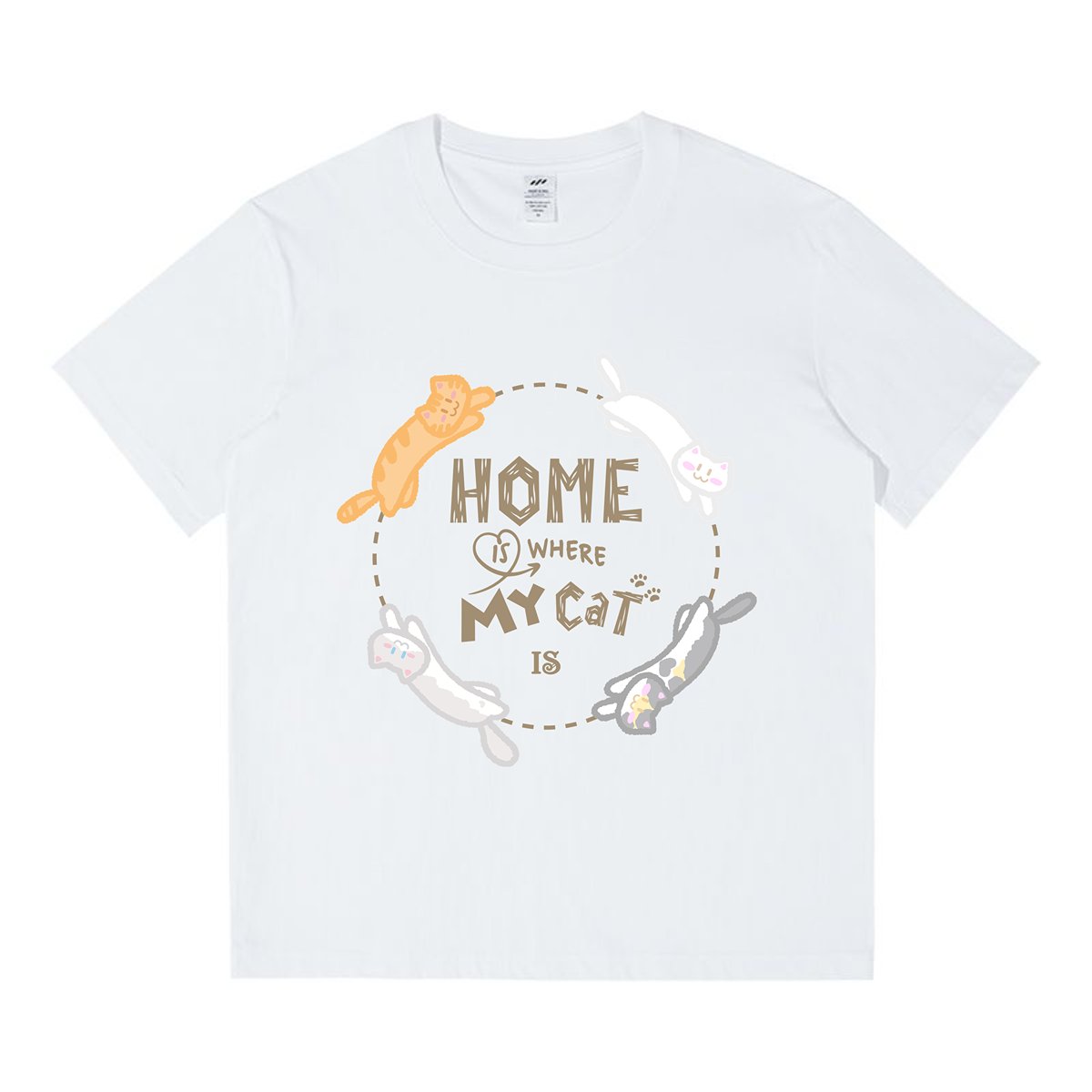 Home Is Where My Cat Is Unisex T-shirt, Funny Pet Parent Shirt, Graphic Cat Meme shirt, Cute Cat Lover Tee, Cozy Aesthetic Cat Apparel