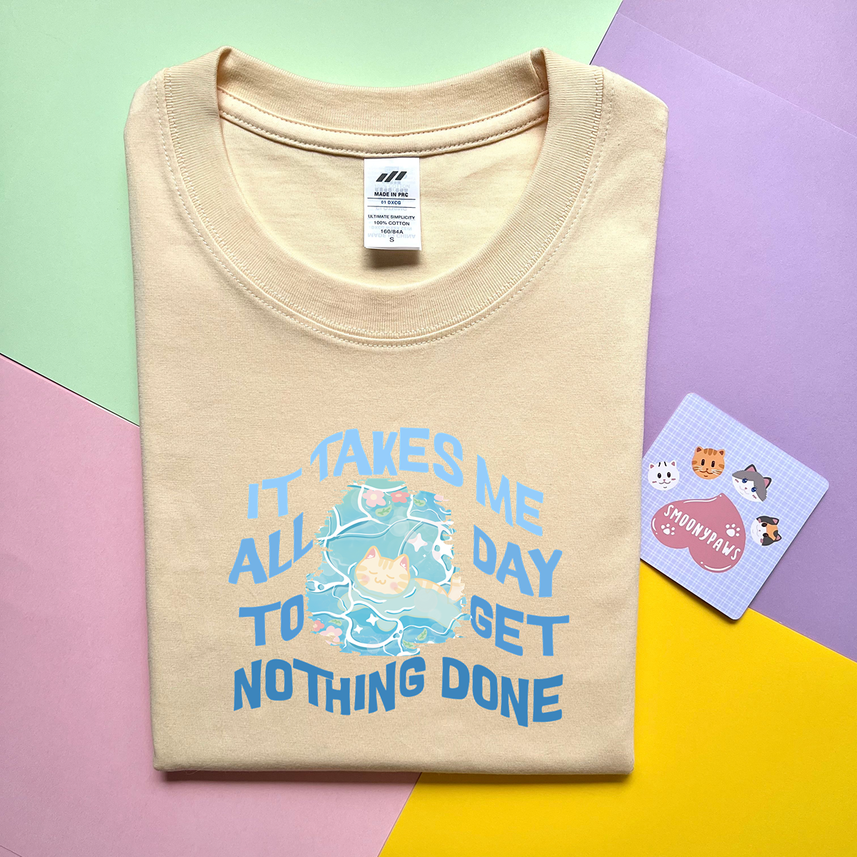 Chilling Day Unisex Funny Cute Graphic Cat Meme T-shirt, Unhinged Cozy Style Shirt, Perfect Gift for Cat Lovers, Funny Cat Lover Shirt