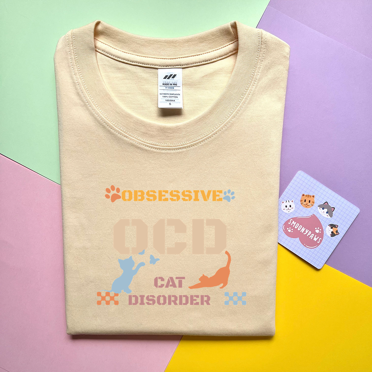 Obsessive Cat Disorder Unisex Funny Cat Meme T-shirt, Crazy Cat Person Tee, Gift for Cat Lovers, Cute Aesthetic Cat Apparel