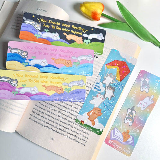 Rectangular Cat Scenes Bookmark