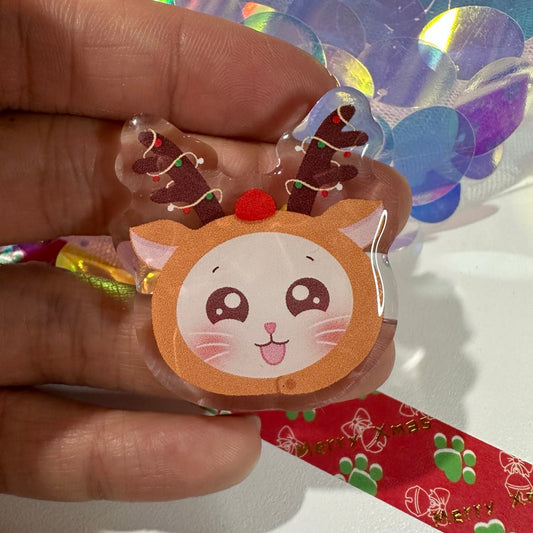 Oh Deer Cute Acrylic Epoxy Pin