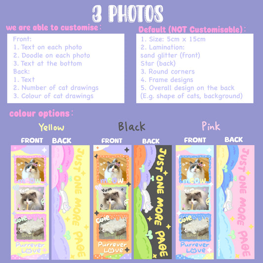 Custom Cat Photo Bookmark