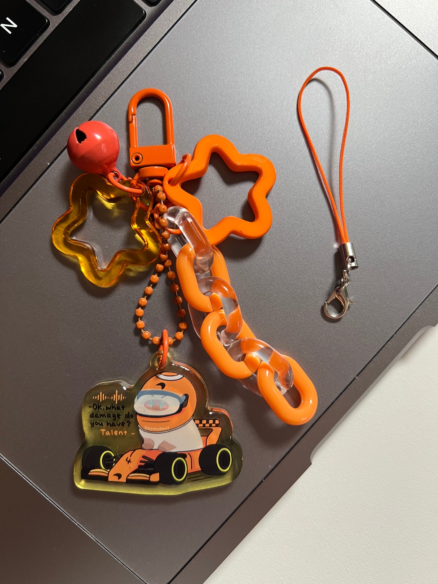 F1 Acrylic Keychain | Cute Cat Keychain | Kawaii acrylic charm, Aesthetic accessories, Double Sided, Formula One Keyring