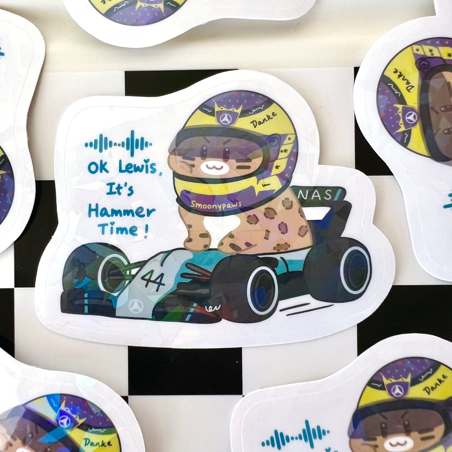 F1 Series | Cute Cat Sticker Flake | Laptop, Water Bottle Decal, Bullet Journal, Scrapbook, Planners, Animal Sticker