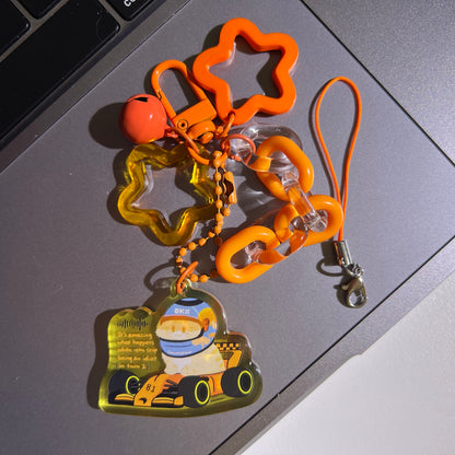 F1 Acrylic Keychain | Cute Cat Keychain | Kawaii acrylic charm, Aesthetic accessories, Double Sided, Formula One Keyring