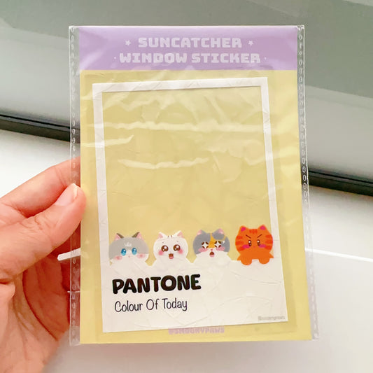 Pantone of Today Cute Cat Sun Catcher