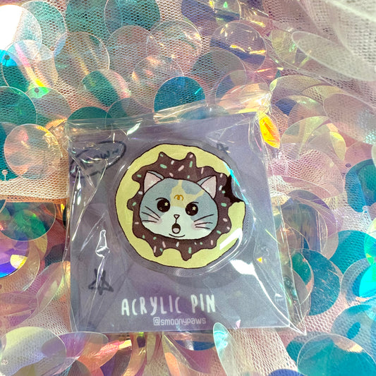 Donut Cute Acrylic Epoxy Pin