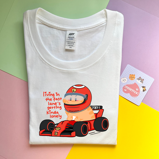 Ferrari Unisex F1 Cat T-shirt, Cute Formula 1 Racing Shirt, Funny Motorsport Tee, Perfect Gift for Cat Lovers, F1 Lover Ferrari Fan Gift
